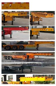 Zhongqi Aerospace Brand Automobile HTM9380TJZ Container transport semi-trailer