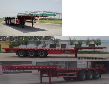 Juyunda brand automobile LZY9400TPBE Flat transport semi-trailer