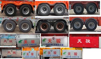 Tianjun Dejin brand automobiles TJV9351TJZE Container transport semi-trailer