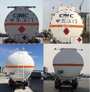 CIMC ZJV9350GRYJM Aluminum alloy flammable liquid tank transport semi-trailer