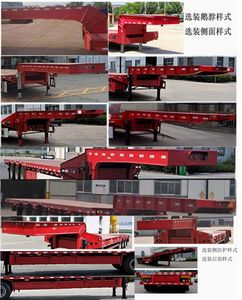 Guangke brand automobiles YGK9408TDP Low flatbed semi-trailer