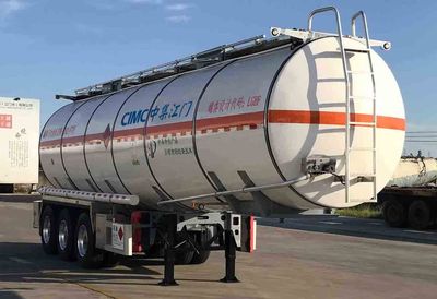 CIMC ZJV9403GRYJM Aluminum alloy flammable liquid tank transport semi-trailer