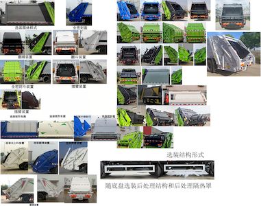 Qijing  QHV5185ZYSDF6 Compressed garbage truck