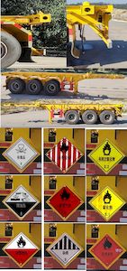 Nanming  LSY9403TWY Transport semi-trailer of dangerous goods tank frame