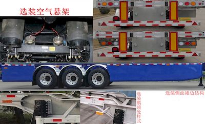 Minghang  ZPS9400TJZ Aluminum alloy container transport semi-trailer