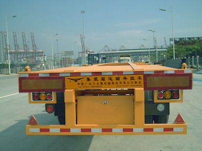 Yue Gong license plate car SGG9370TJZ Container transport semi-trailer