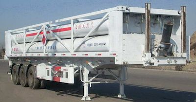 Baohuan HDS9361GGYHigh pressure gas long tube hydraulic aerated semi-trailer