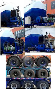 Mingwei  NHG9403GFLQ Medium density powder material transportation semi-trailer