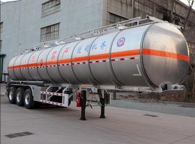 Qi Ji  QLZ9401GRY Aluminum alloy flammable liquid tank transport semi-trailer