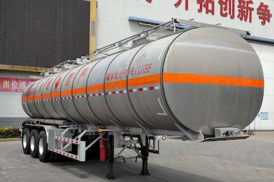 Qi Ji  QLZ9401GRY Aluminum alloy flammable liquid tank transport semi-trailer