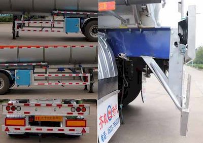 Qi Ji  QLZ9401GRY Aluminum alloy flammable liquid tank transport semi-trailer