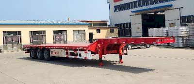 Hualu Yexing brand automobiles HYX9402TDP Low flatbed semi-trailer