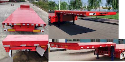 Hualu Yexing brand automobiles HYX9402TDP Low flatbed semi-trailer