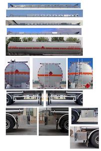 Jinxi  WPH9405GRYL Aluminum alloy flammable liquid tank transport semi-trailer