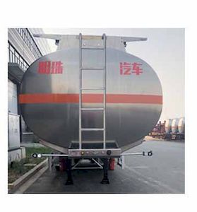 Hehai Mingzhu  MZC9350GRY Aluminum alloy flammable liquid tank transport semi-trailer