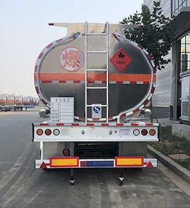 Hehai Mingzhu  MZC9350GRY Aluminum alloy flammable liquid tank transport semi-trailer