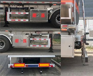 Hehai Mingzhu  MZC9350GRY Aluminum alloy flammable liquid tank transport semi-trailer