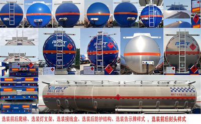 Ruijiang  WL9401GRYDY49A Aluminum alloy flammable liquid tank transport semi-trailer