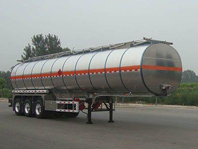 Lingyu  CLY9401GRYL Aluminum alloy flammable liquid tank transport semi-trailer