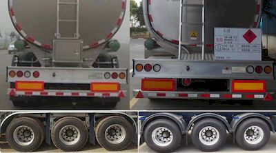 Lingyu  CLY9401GRYL Aluminum alloy flammable liquid tank transport semi-trailer