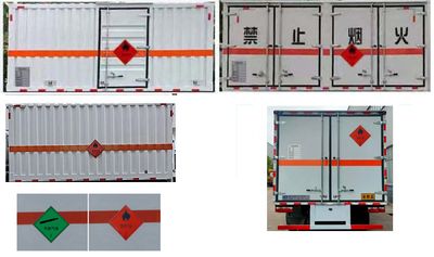 Huatong brand automobiles HCQ5120XRQCA6 Flammable gas box transport vehicle