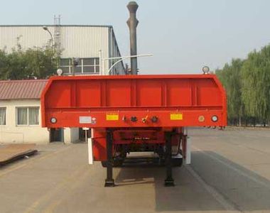 Huajun  ZCZ9401ZZXPHJF Flat dump semi-trailer