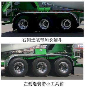 Zhengkang Hongtai brand automobiles HHT9400GJB Concrete mixing and transportation semi-trailer