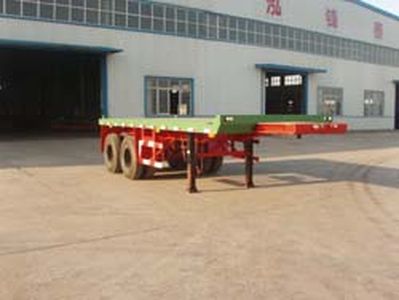 Hongfengtai brand automobiles HFT9192TJZP Container flatbed semi-trailer