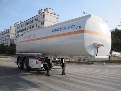 CIMC ZJV9350GRYSZ Flammable liquid tank transport semi-trailer