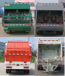 Huatong brand automobiles HCQ5110ZYSDFA Compressed garbage truck