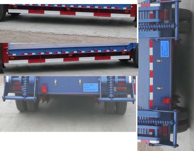 Jijun brand automobiles HJT9340TDP Low flatbed transport semi-trailer