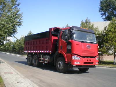 Jiefang Automobile CA3250P67K2L1T1E Flat head diesel dump truck