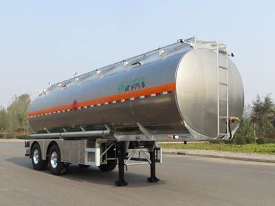 Lingyu  CLY9300GYY Aluminum alloy oil transport semi-trailer