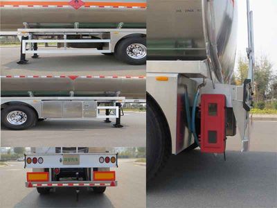 Lingyu  CLY9300GYY Aluminum alloy oil transport semi-trailer