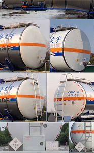 Lingyu  CLY9400GDG33 Tank transport semi-trailer for toxic and infectious substances