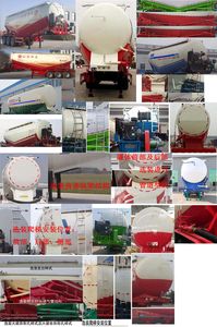 Jinyue  LYD9400GFLA Medium density powder material transportation semi-trailer