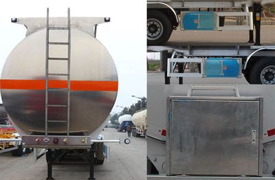 Kaile  AKL9400GRY43 Aluminum alloy flammable liquid tank transport semi-trailer