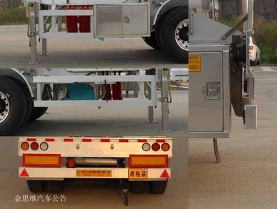 Kaile  AKL9400GRY43 Aluminum alloy flammable liquid tank transport semi-trailer