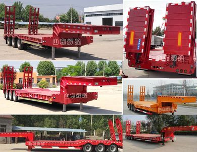 Brilliant Business Car DHH9375TDP Low flatbed semi-trailer