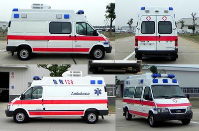 Jiangling Quanshun brand automobiles JX5044XJHMKB ambulance