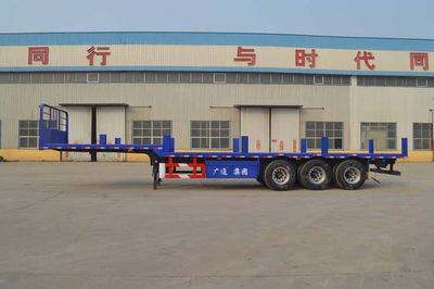 Guangtongda brand automobiles JKQ9402P Flat semi-trailer