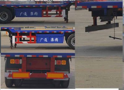 Guangtongda brand automobiles JKQ9402P Flat semi-trailer