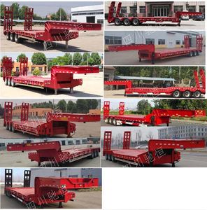 Chiheng Kyushu  CHV9403TDP Low flatbed semi-trailer