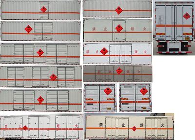 Jiangte brand automobiles JDF5320XRYCA6 Flammable liquid box transport vehicle