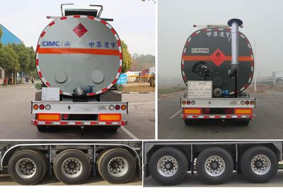 Lingyu  CLY9401GLY Asphalt transport semi-trailer