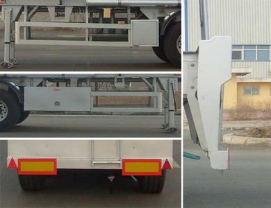 Lingyu  CLY9401GRYB Aluminum alloy flammable liquid tank transport semi-trailer