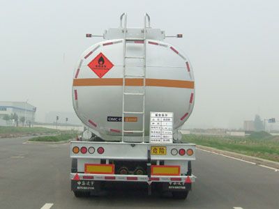 Lingyu  CLY9401GRYB Aluminum alloy flammable liquid tank transport semi-trailer