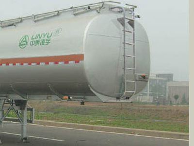 Lingyu  CLY9401GRYB Aluminum alloy flammable liquid tank transport semi-trailer