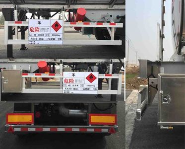 Tianming  TM9407GRYTL2 Aluminum alloy flammable liquid tank transport semi-trailer