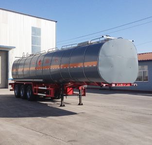 Huachang brand automobiles QDJ9404GRY Flammable liquid tank transport semi-trailer